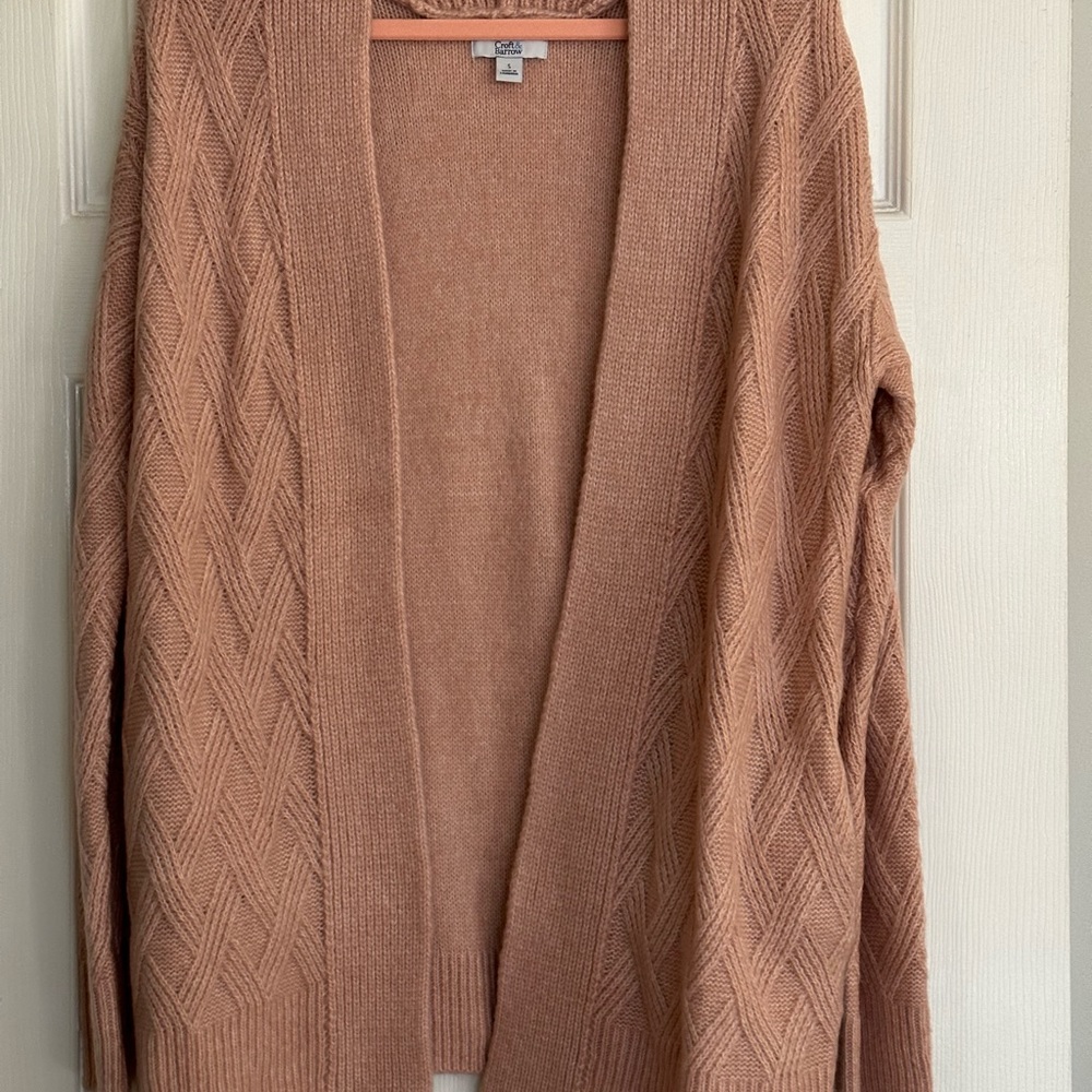 💕🌈💕 Croft & Barrow Brand Women’s Open Pink Cardigan Side Pockets 🥰
